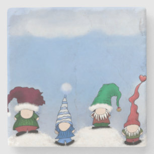 Adorable Gnome Posse Steinuntersetzer