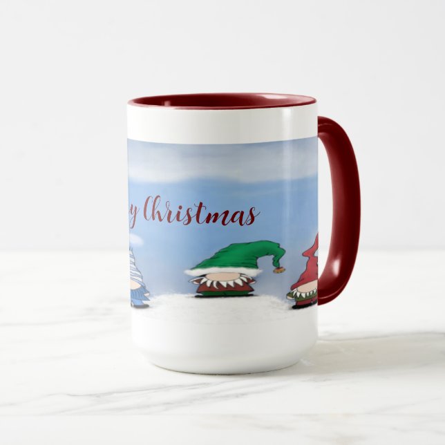 Adorable Gnome Posse Zwei-Tone-Tasse Tasse (VorderseiteRechts)