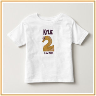 Adorable Gold & Dark Lila bin ich ZWEI Kleinkind T Kleinkind T-shirt