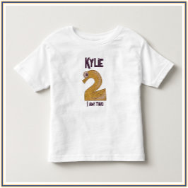 Adorable Gold & Dark Lila bin ich ZWEI Kleinkind T T-shirt