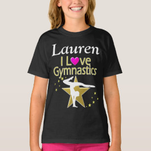 ADORABLE GOLD I LIEBE GYMNASTICS PERSONALISIERTES  T-Shirt