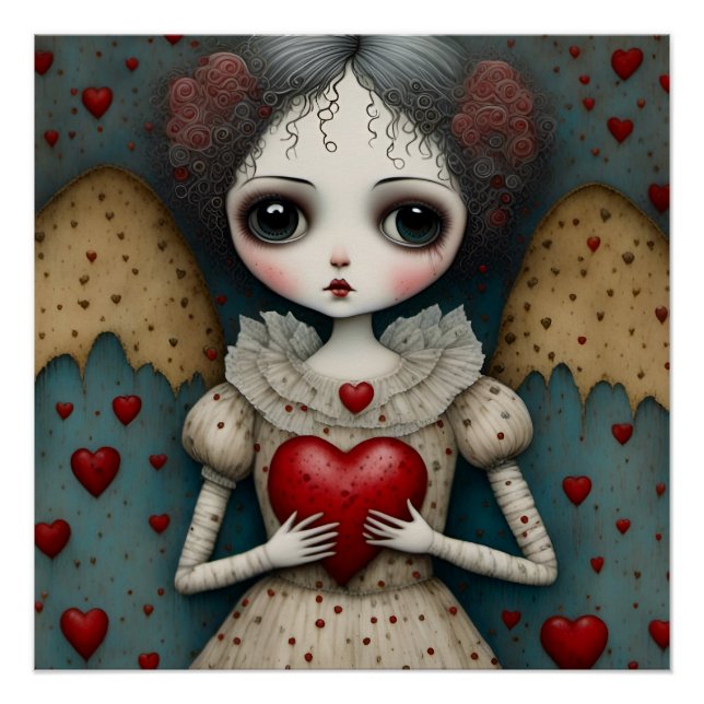 Adorable Gothic Valentine Doll Poster (Vorderseite)