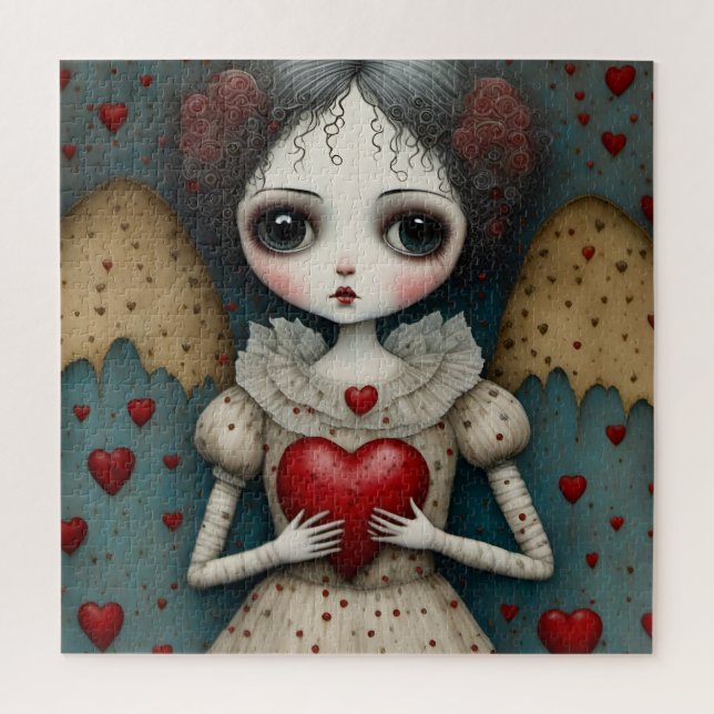 Adorable Gothic Valentine Doll Puzzle (Vertikal)