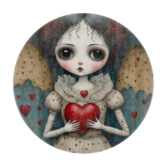 Adorable Gothic Valentine Doll Schneidebrett (Vorderseite)