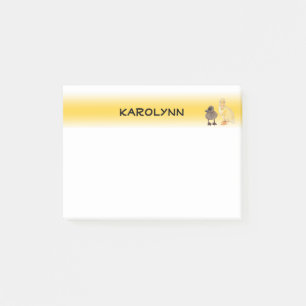 Adorable Graugelbe Ducklings Fotovorlage Post-it Klebezettel