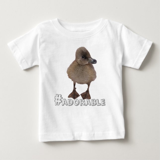 Adorable Gray Ducklings Foto Baby T-shirt (Vorderseite)