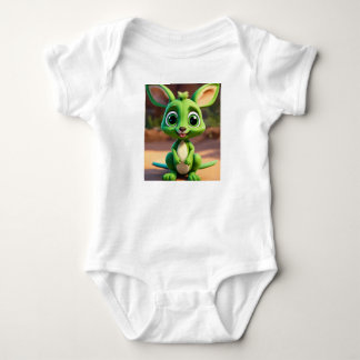 Adorable Green Baby Kangaroo Strampler