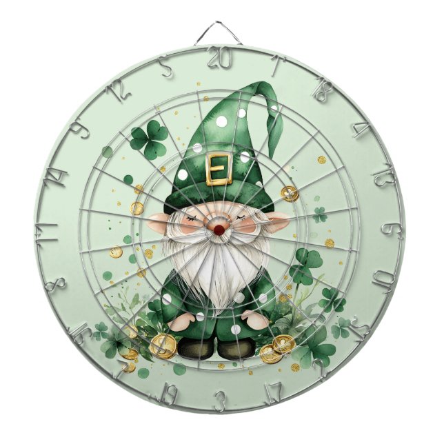 Adorable Green St. Patrick's Day Gnomes Dartscheibe (vorne)