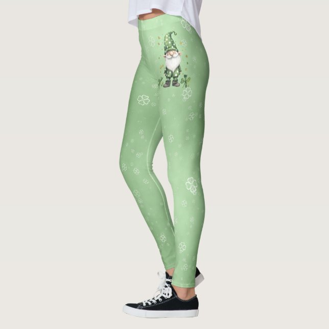 Adorable Green St. Patrick's Day Gnomes Leggings (Links)