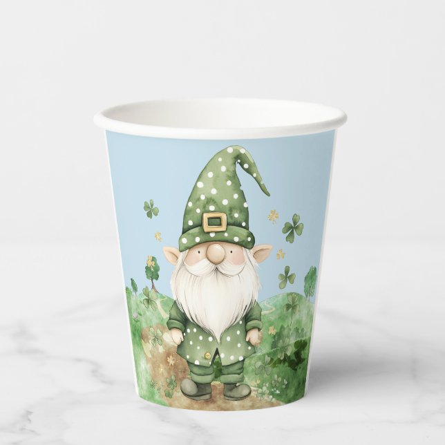 Adorable Green St. Patrick's Day Gnomes Pappbecher (Vorderseite)
