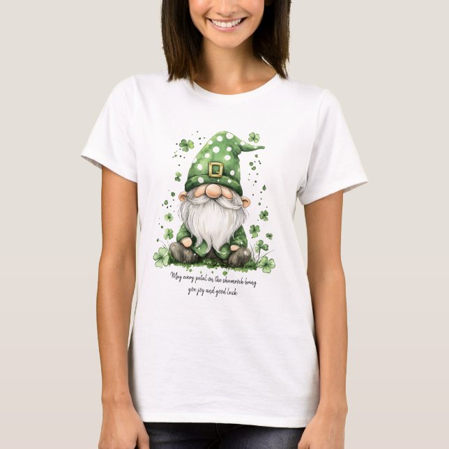 Adorable Green St. Patrick's Day Gnomes T-Shirt (Vorderseite)