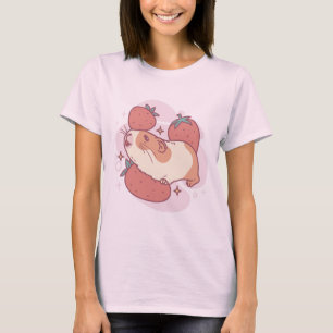 Adorable Guinea Schweinefleisch und Erdbeeren T-Shirt