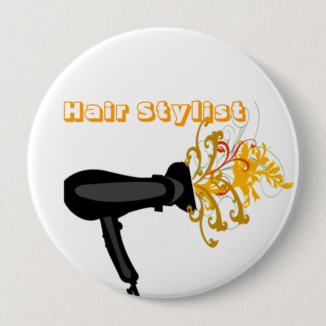 Adorable Haartrockner blühende Blume Button (Vorderseite)