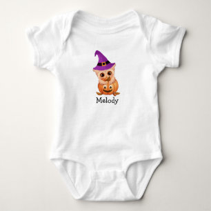 Adorable Halloween Baby Owl Baby Jersey Bodysuit Strampler