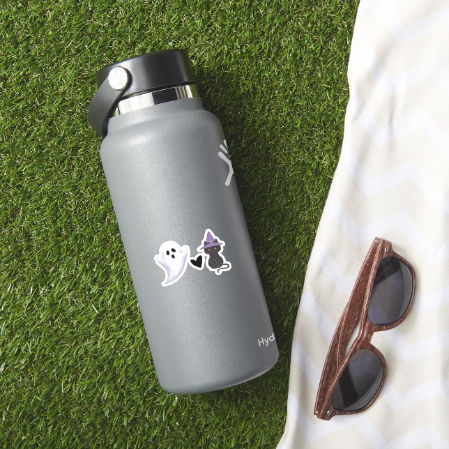 Adorable Halloween Duo Freundlicher Geist und schw Aufkleber (HydroFlask Insitu)