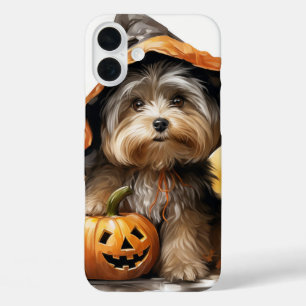 ADORABLE HALLOWEEN PUPPY HUND MIT PUMPKINN iPhone 16 PLUS HÜLLE