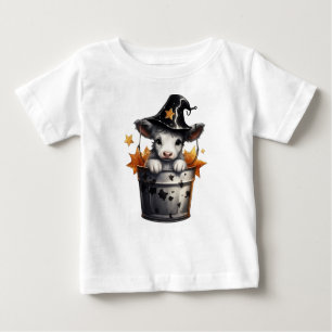 ADORABLE HALLOWEWEE KUHE IN EINEM BUCKET BABY T-SHIRT