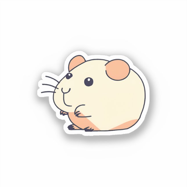 Adorable Hamster Aufkleber (Vorderseite)