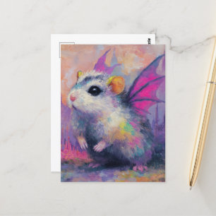 Adorable Hamster Dragon Postkarte