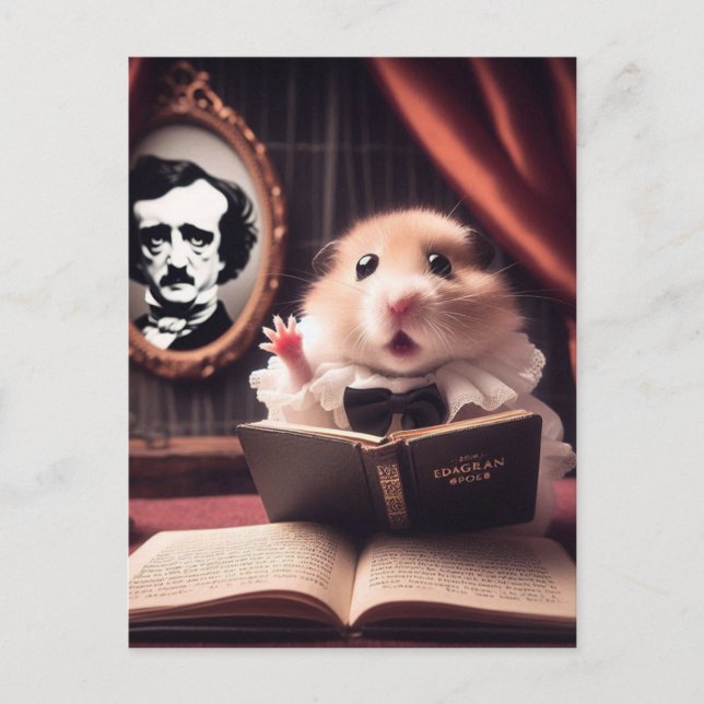 Adorable Hamster Poster Schauspieler Postkarte (Vorderseite)