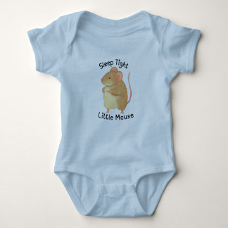 Adorable Hand-Painted Mouse Baby Bodysuit Strampler