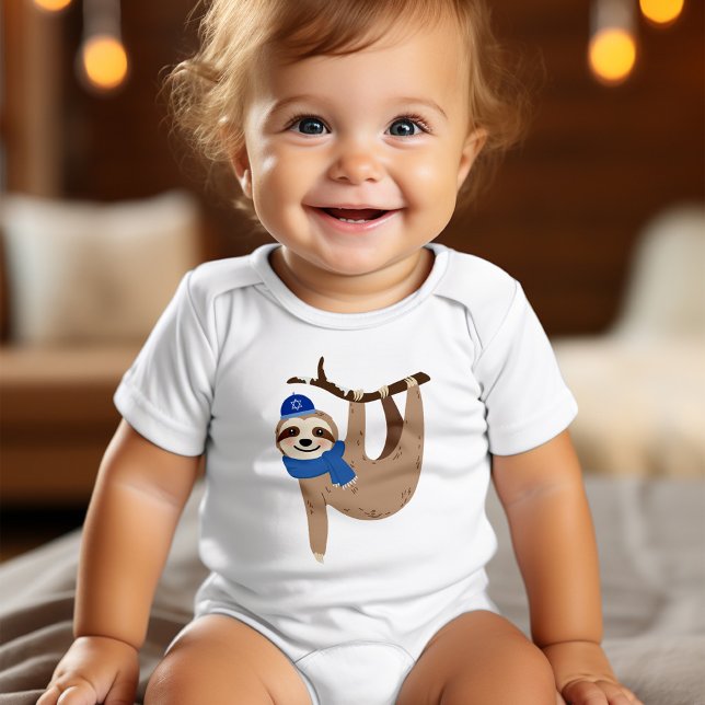 Adorable Hanukkah Sloth Baby Strampler (Von Creator hochgeladen)