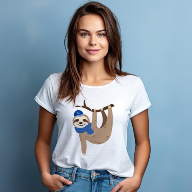 Adorable Hanukkah Sloth Tri-Blend Shirt (Von Creator hochgeladen)