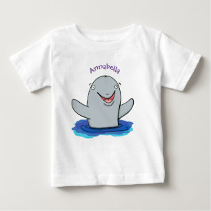 Adorable Happpoise Cartoon Illustration Baby T-shirt