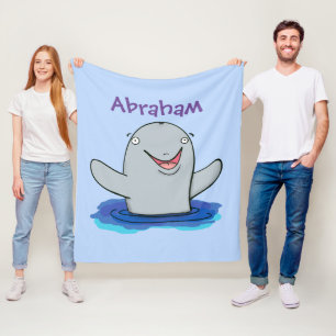 Adorable Happpoise Cartoon Illustration Fleecedecke