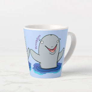 Adorable Happpoise Cartoon Illustration Milchtasse