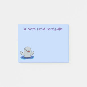 Adorable Happpoise Cartoon Illustration Post-it Klebezettel
