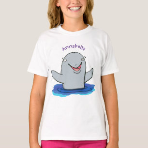 Adorable Happpoise Cartoon Illustration T-Shirt
