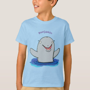 Adorable Happpoise Cartoon Illustration T-Shirt