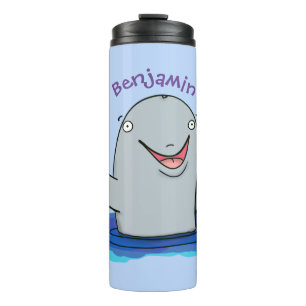 Adorable Happpoise Cartoon Illustration Thermosbecher