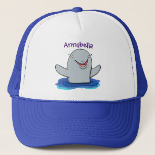 Adorable Happpoise Cartoon Illustration Truckerkappe