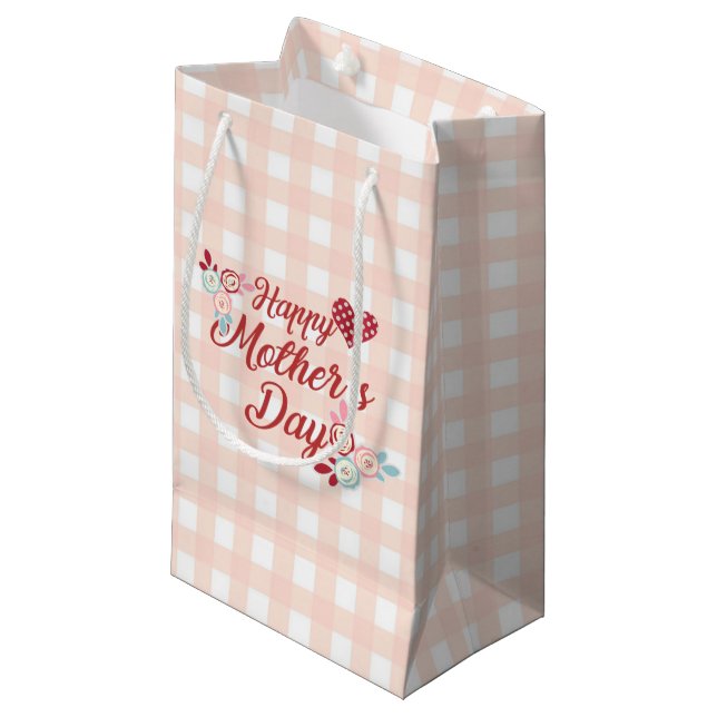 Adorable Happy Mother Day | Geschenktasche Kleine Geschenktüte (Vorderseite Schrägansicht)