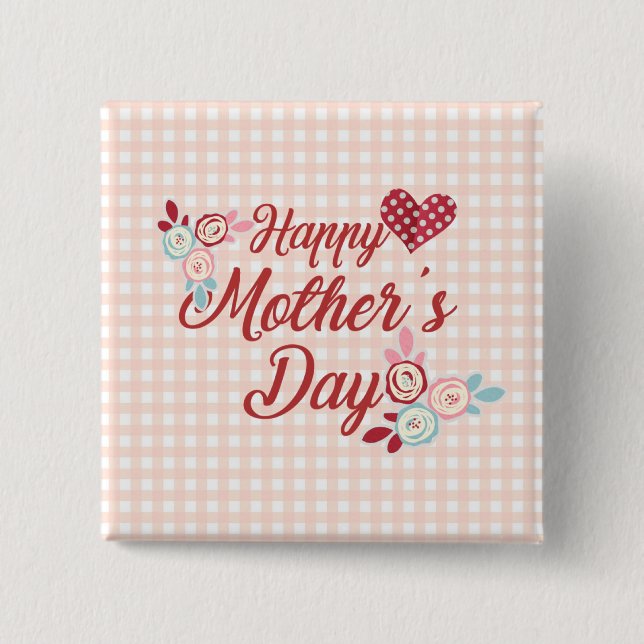 Adorable Happy Mother Day | Schaltfläche Button (Vorderseite)