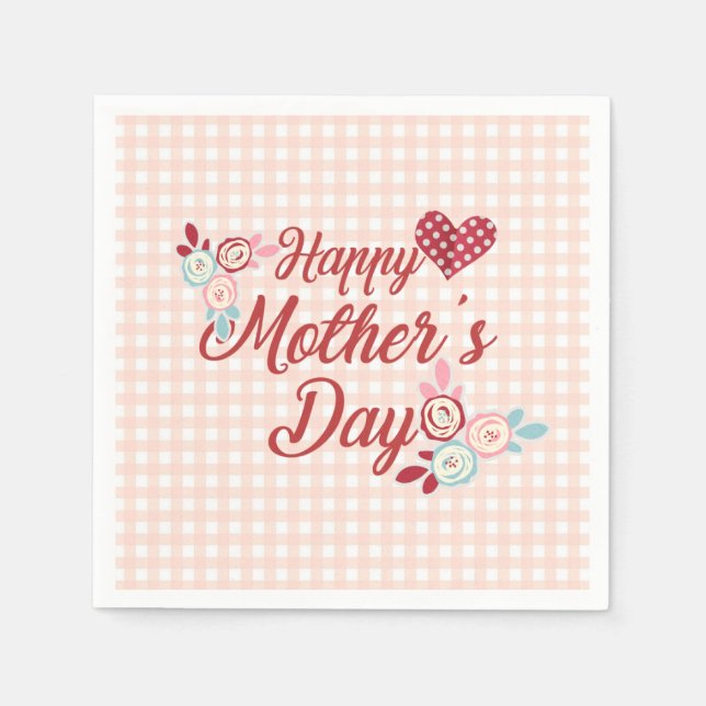 Adorable Happy Mother Day | Serviette (Vorderseite)