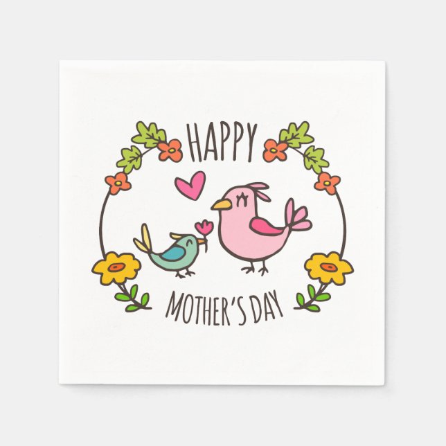 Adorable Happy Mother Day | Serviette (Vorderseite)