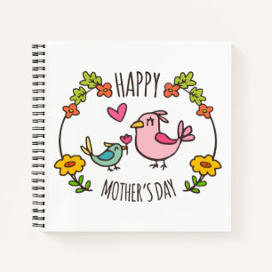 Adorable Happy Mother's Day Gästebuch Notizbuch