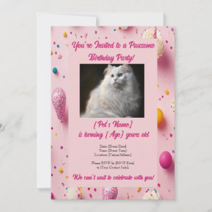 Adorable Haustiere Einladung zum Geburtstag mit ma