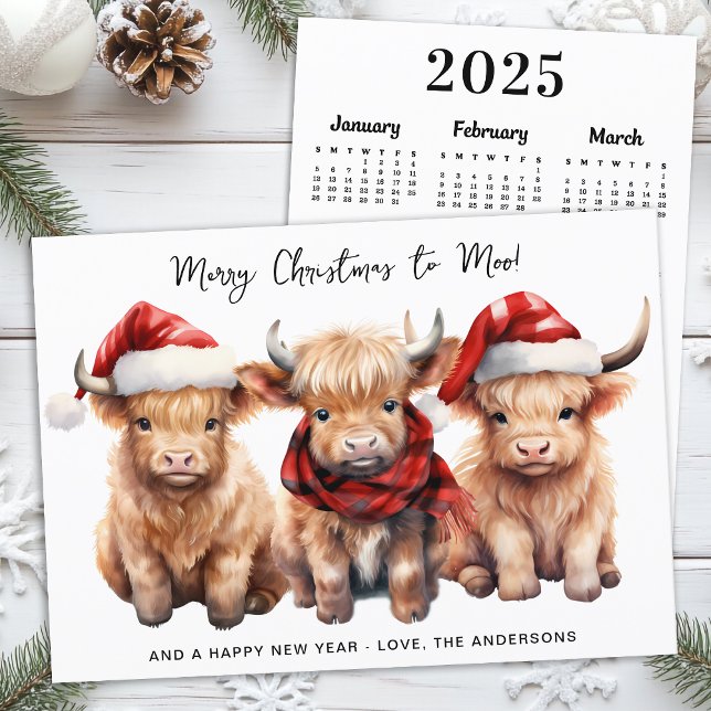 Adorable Highland Cow 2025 Kalender Weihnachten (Von Creator hochgeladen)