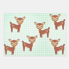 Adorable Hirsche und Waldtiere Geschenkpapier Set