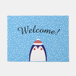 Adorable Holiday Pinguin Willkommenstürme matt Fußmatte