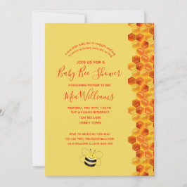 Adorable Honey Bee Themed Baby Dusche Einladung