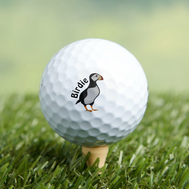 Adorable Horned Puffin Stehender Cartoon Golfball (Insitu T-Shirt)
