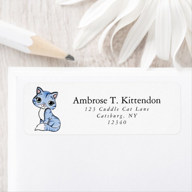 Adorable Hübsche Kawaii Cartoon Katze (Insitu)