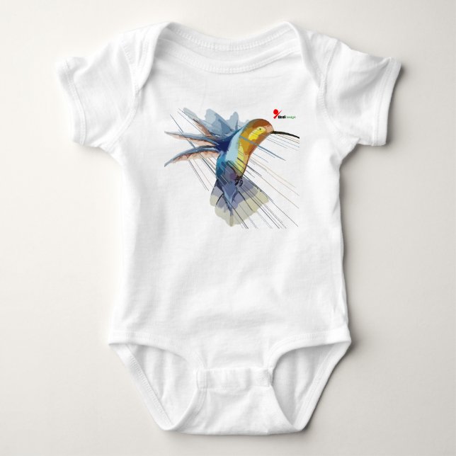 Adorable Hummingbird Baby Bodysuit Strampler (Vorderseite)