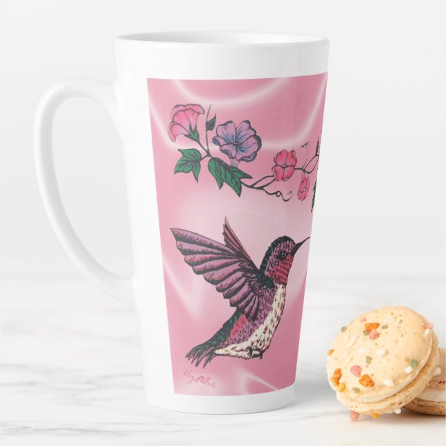 Adorable Hummingbird und Blume Milchtasse (Beispiel)