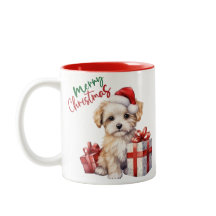 Adorable Hund Weihnachten Tasse